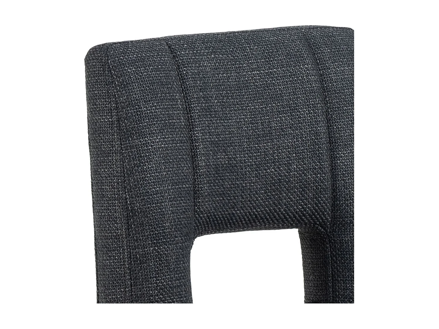 Tabourets de bar tissu et piétement noir (lot de 2) - SYLVETTE