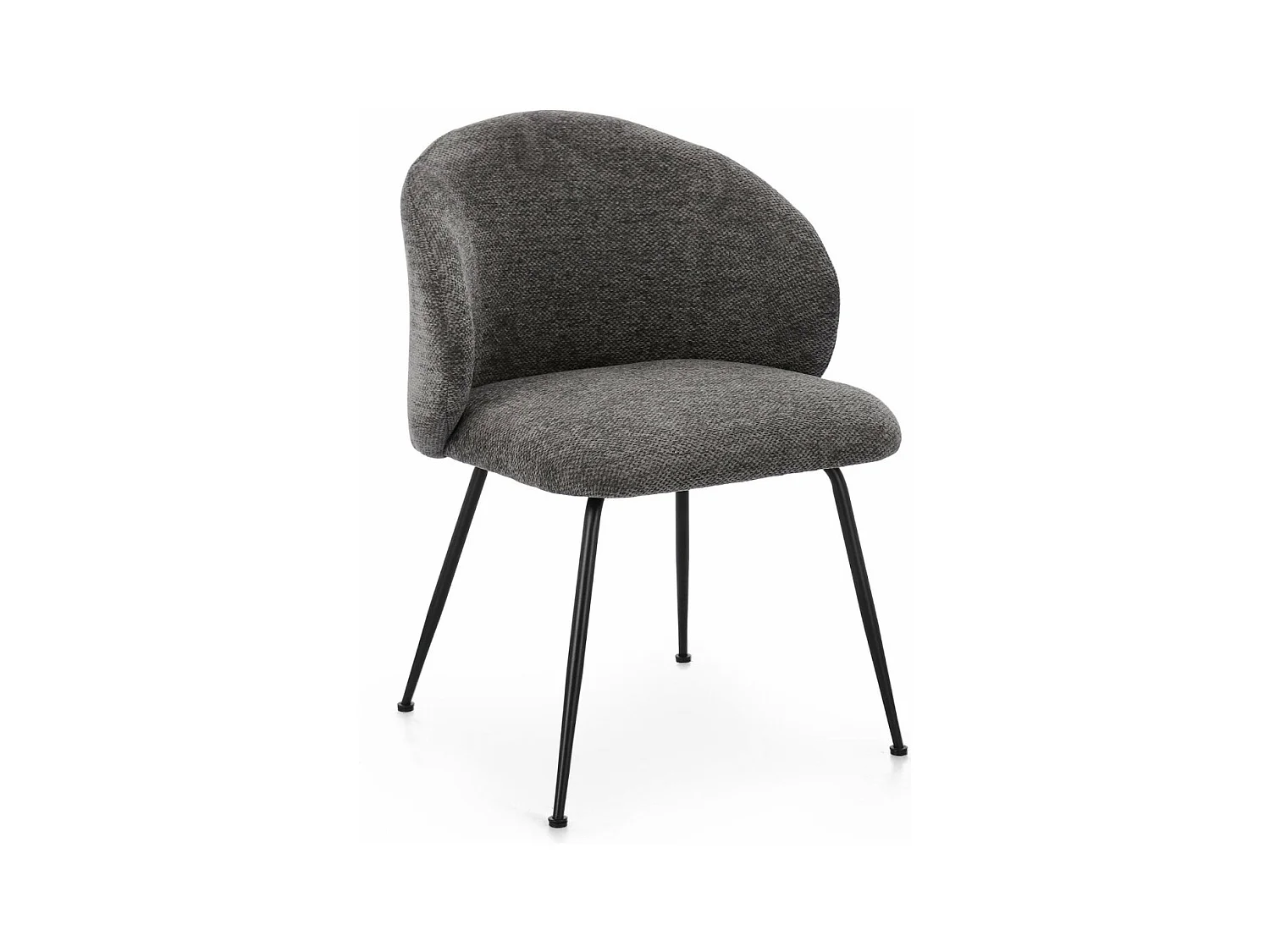 Chaises design de salle à manger en tissu chenille (lot de 2) - LOU