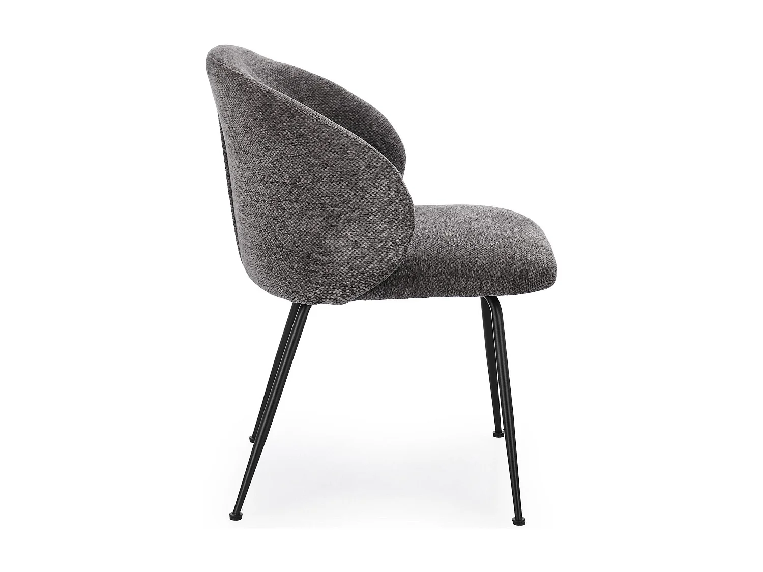 Chaises design de salle à manger en tissu chenille (lot de 2) - LOU