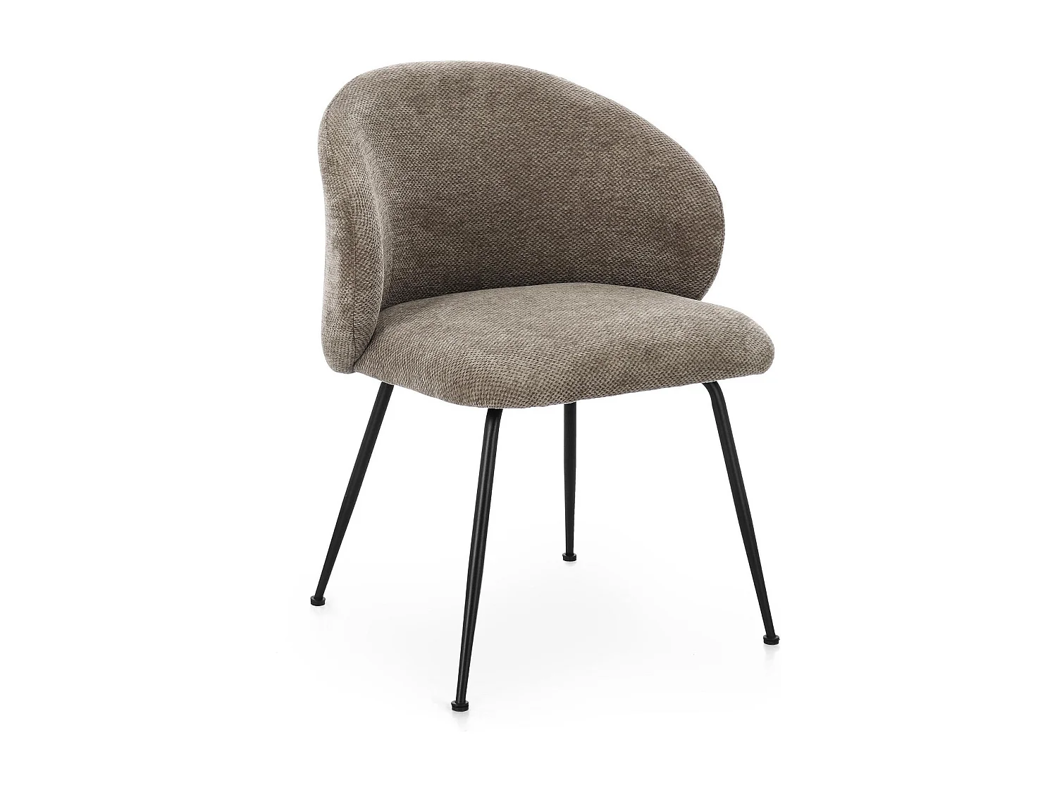 Chaises design de salle à manger en tissu chenille (lot de 2) - LOU