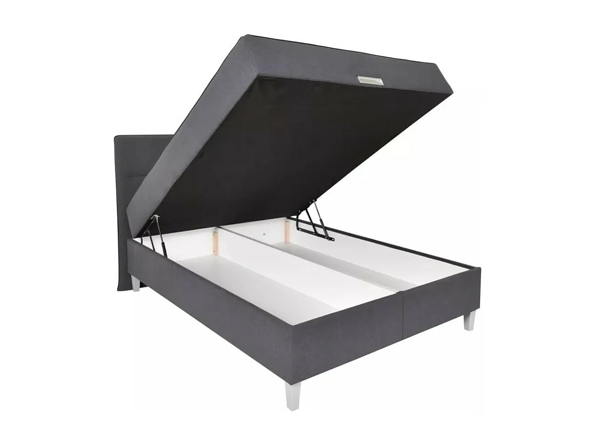 Bett Corleone/160x200/Stoffbezug/Anthrazit