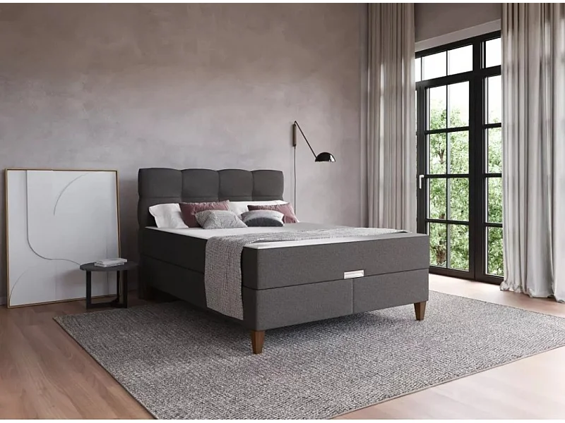 Letto Corleone/160x200/Tessuto/Antracite
