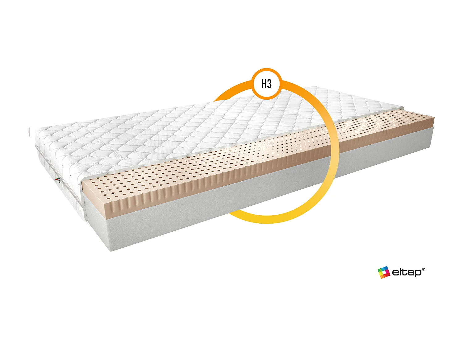 Lit Dario M (160x200)/Tissu/inclut Matelas/Beige