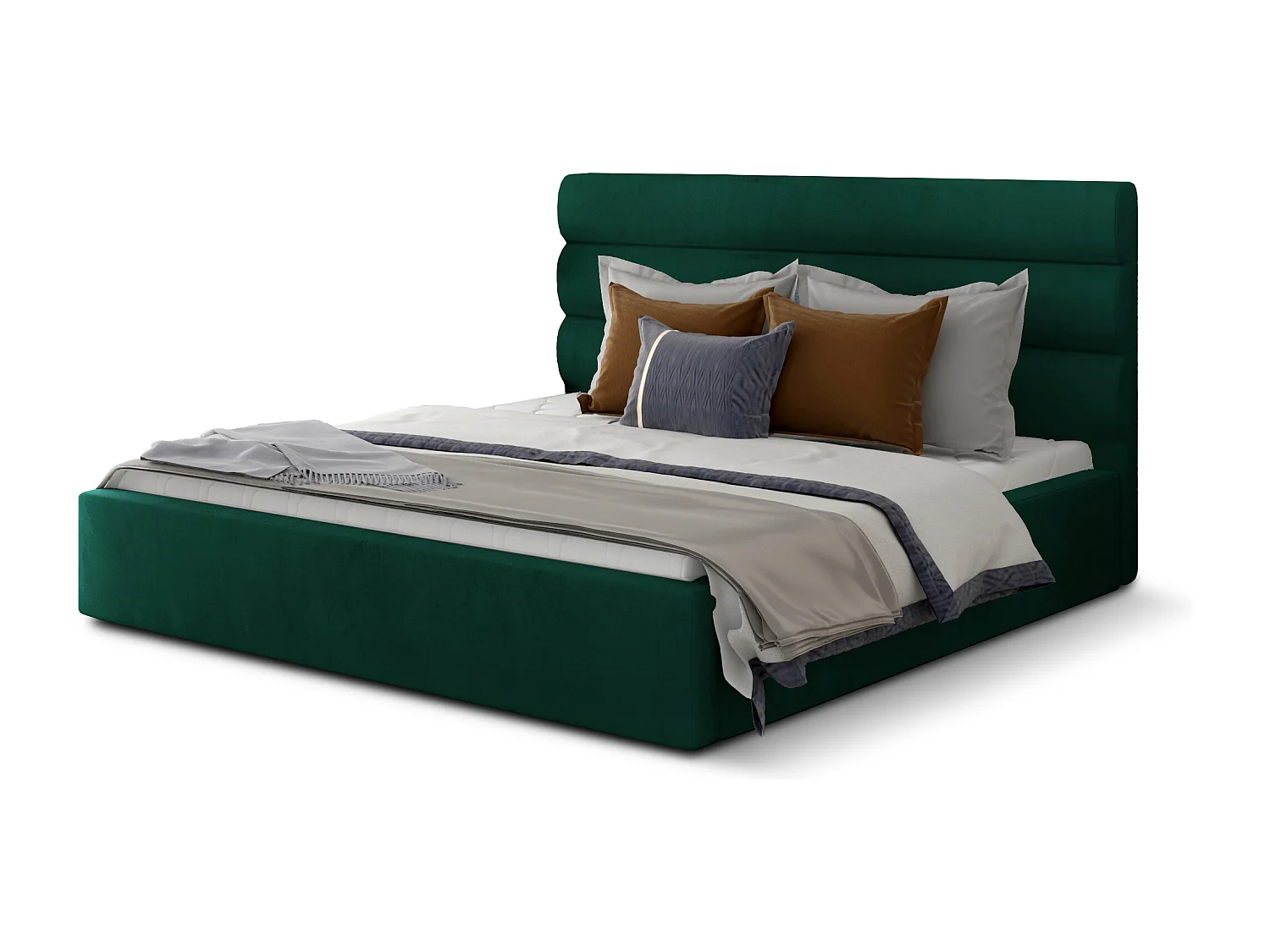 Bett Valia L (180x200)/Stoff-Grün