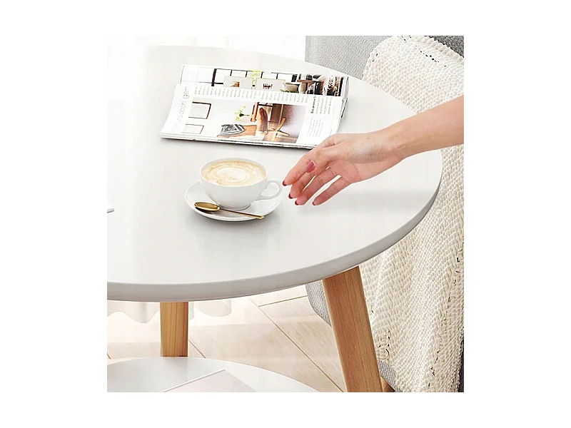 Tavolino, piccolo, rotondo, stile scandinavo