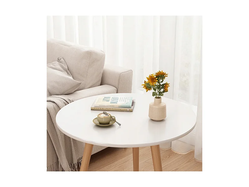 Tavolino, piccolo, rotondo, stile scandinavo