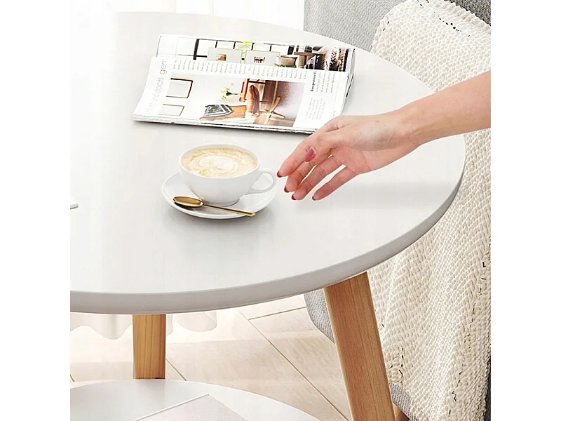 Couchtisch, klein, rund, skandinavischer Stil