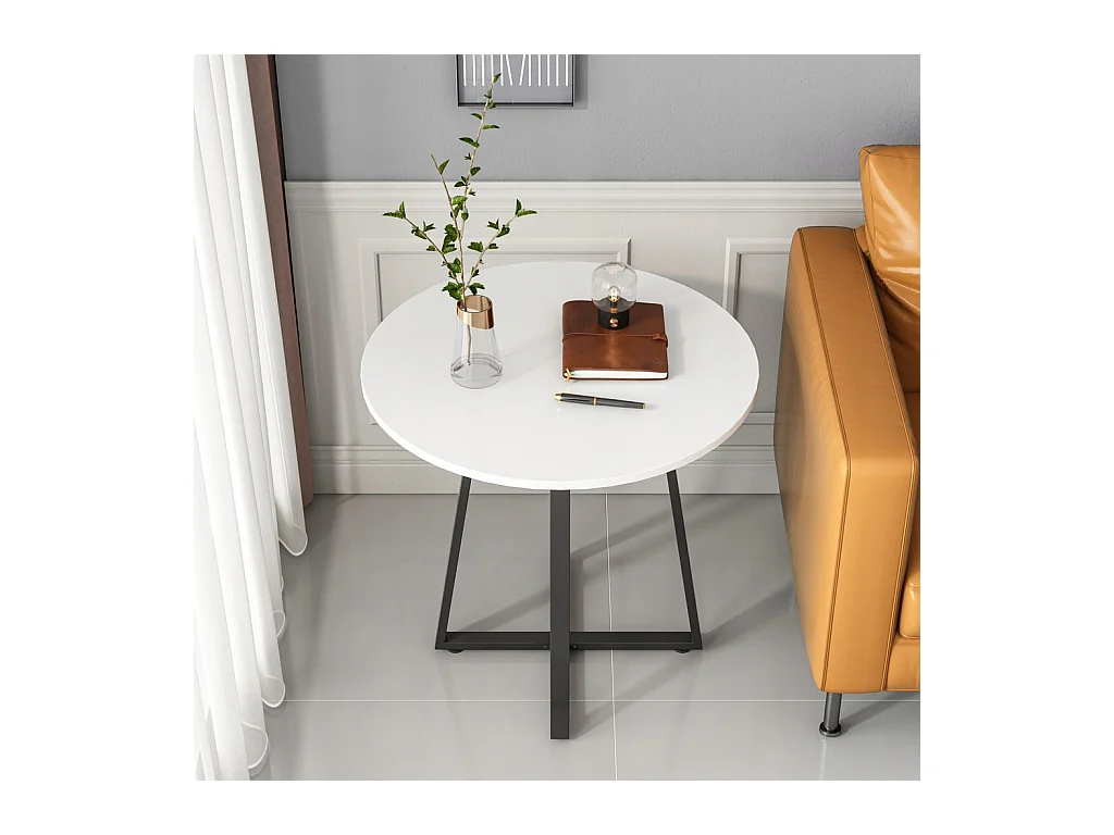 Salontafel, rond, industrieel, bank in woonkamer