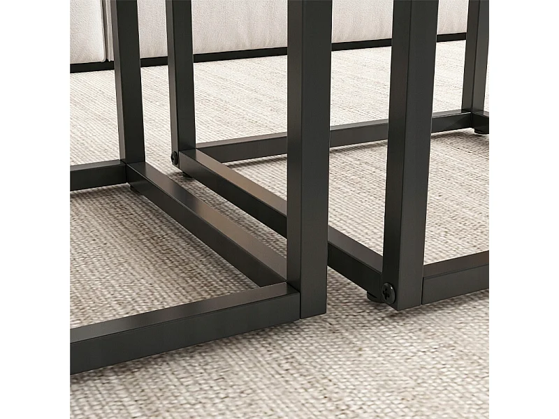 Tavolino, set di tavoli 2 in 1, loft, industriale