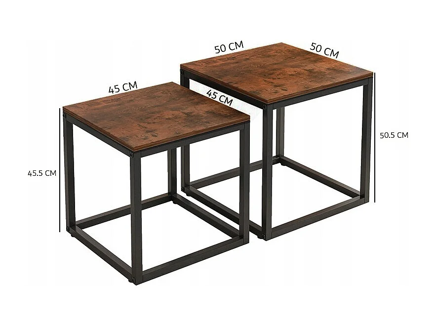 Table basse, table 2 en 1, loft, industrielle