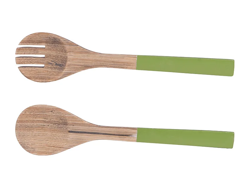 Couvert à salade Bambou vert 27,5 cm