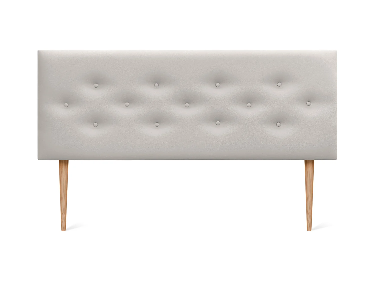 DHOME Tête de lit en simili cuir avec 3 rangées de boutons entrelacés Tête de lit rembourrée pour lit de luxe (Blanc, 160cm)