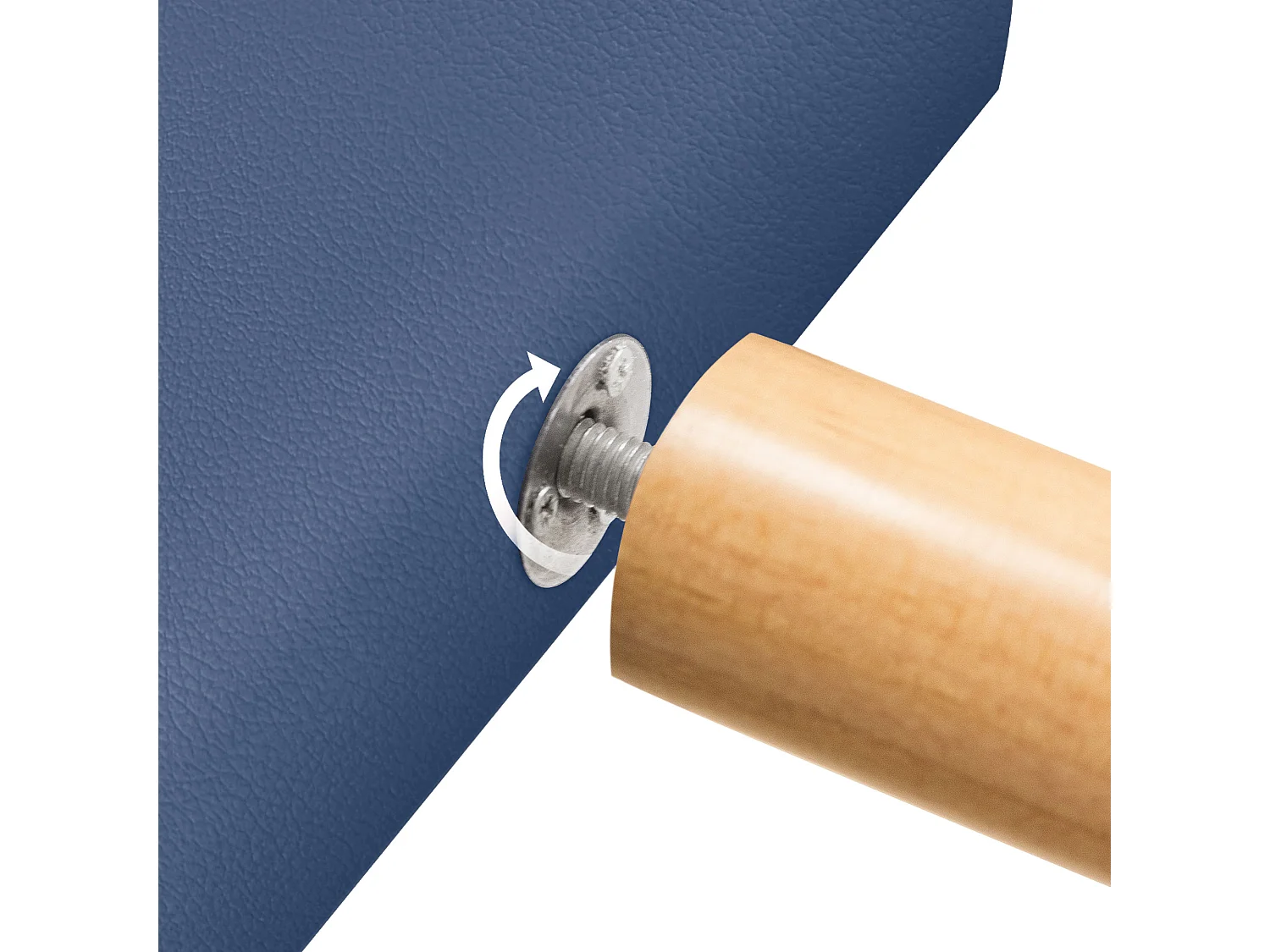 DHOME Testiera in ecopelle con 3 file di bottoni intrecciati Testiera imbottita per letto di lusso (Blu, 110cm)