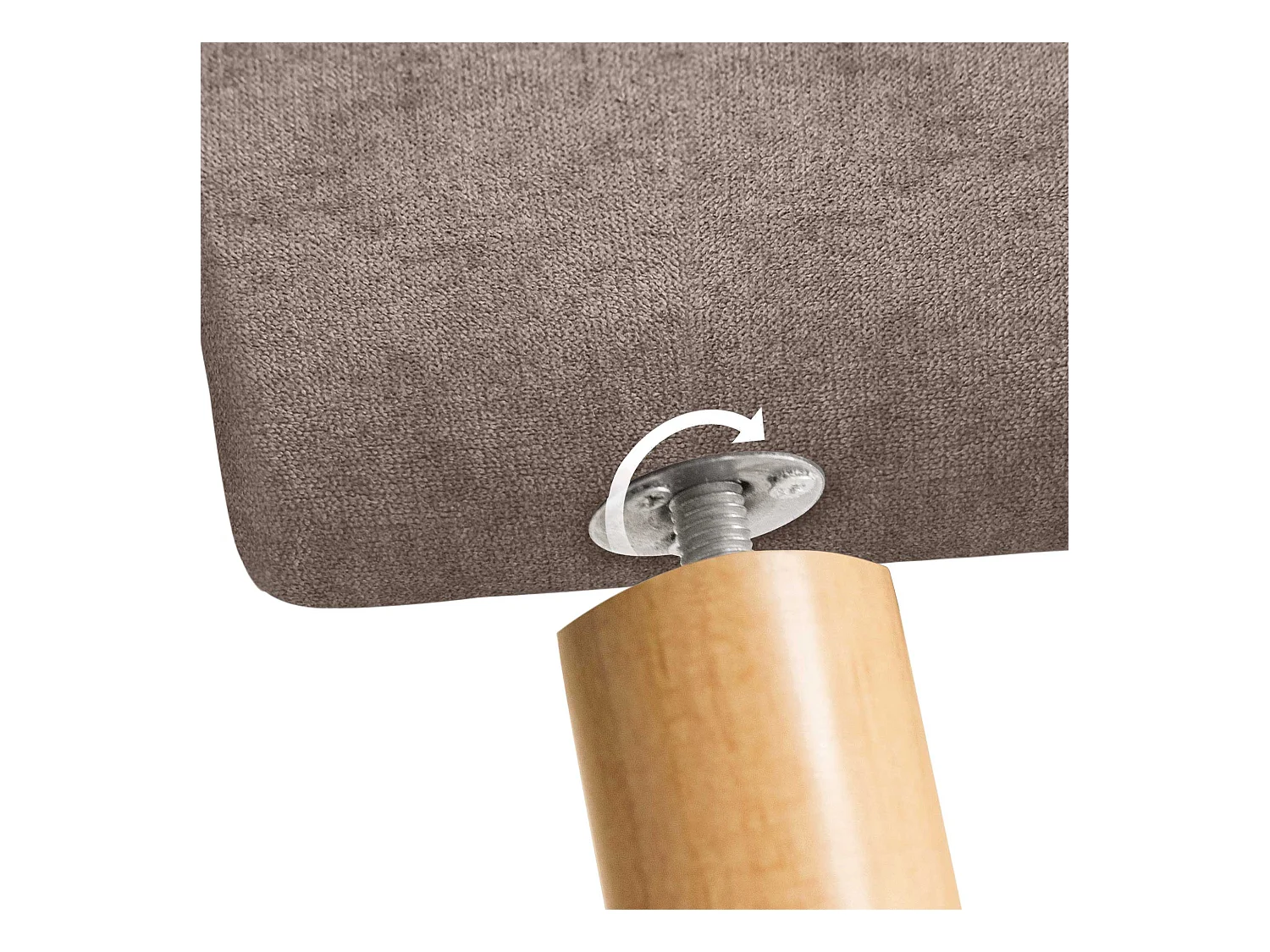 DHOME Tête de Lit en Tissu ACUALINE avec 3 Rangées Entrelacées de Boutons et Pieds Tête de Lit Capitonnée de Luxe(Tierra, 150cm)