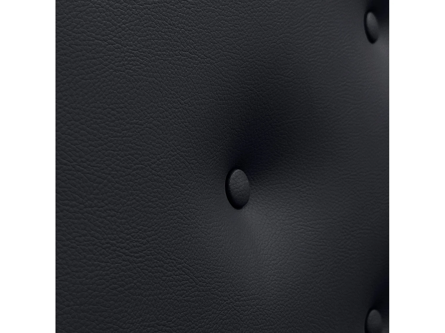 DHOME Tête de Lit en Similicuir avec 3 Rangées de Boutons Entrelacées Tête de Lit Rembourrée de Luxe (Noir, 110cm)