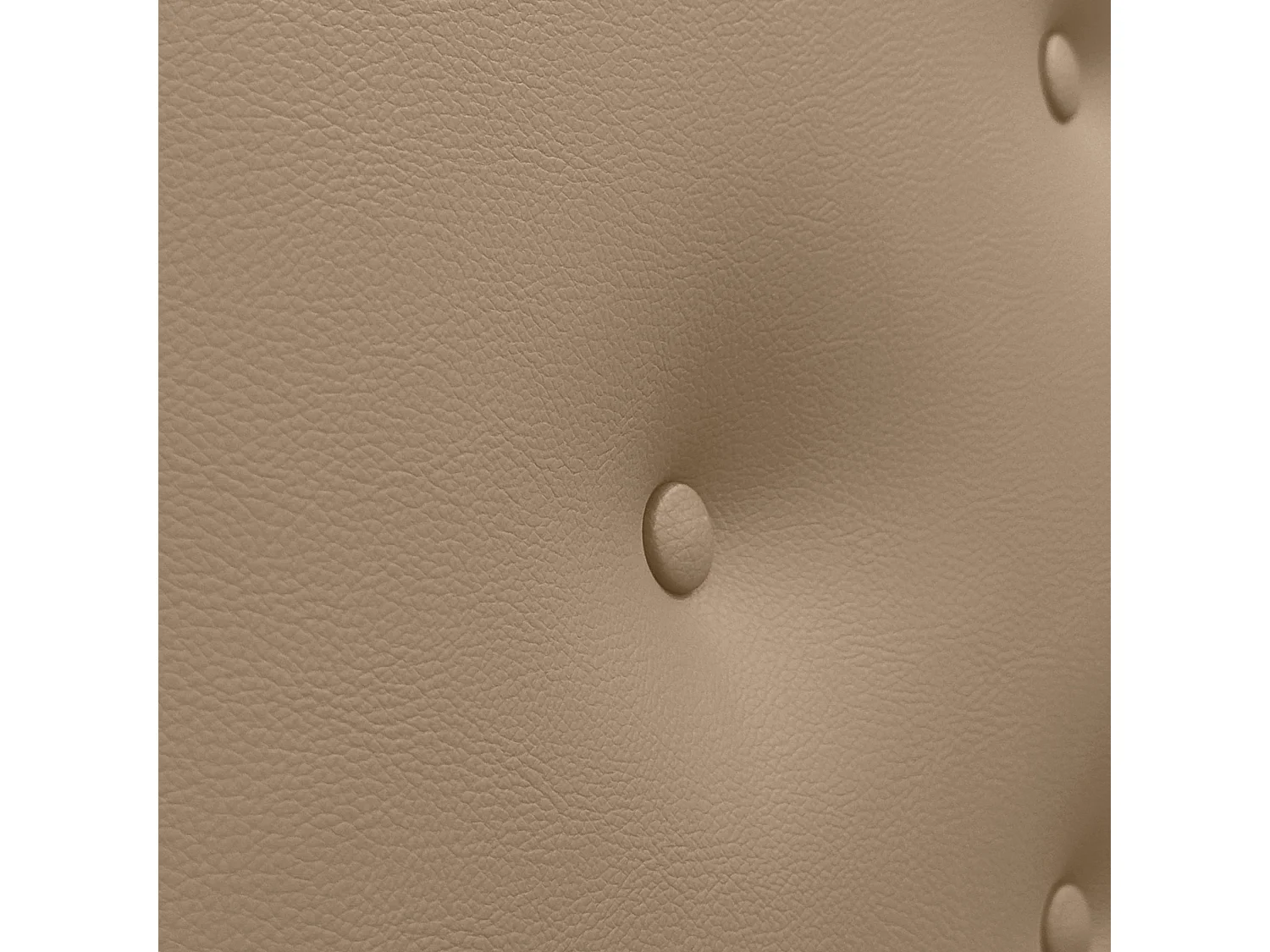 DHOME Kopfteil aus Kunstleder mit 3 versetzten Knopf-Reihen, luxuriös gepolstertes Bettkopfteil (Hellbraun, 160cm)