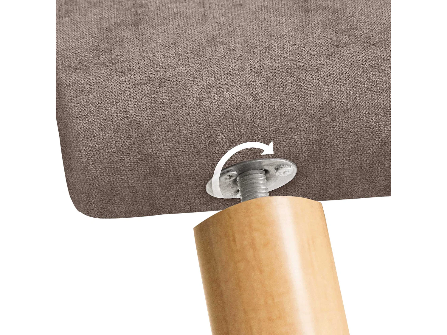 DHOME Tête de Lit en Tissu ACUALINE avec 3 Rangées Entrelacées de Boutons et Pieds Tête de Lit Capitonnée de Luxe(Tierra, 90cm)