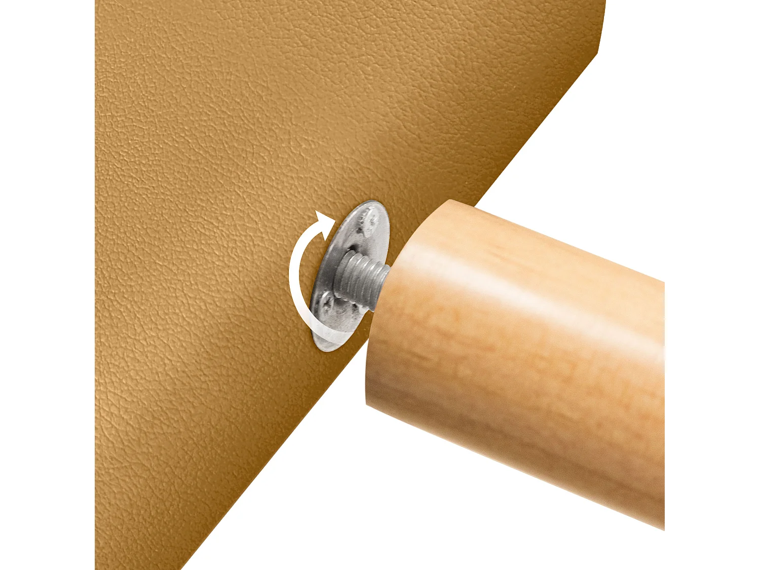 DHOME Cabeceira em couro sintético com 3 fileiras de botões entrelaçados Cabeceira estofada para cama de luxo (Dourado, 150cm)