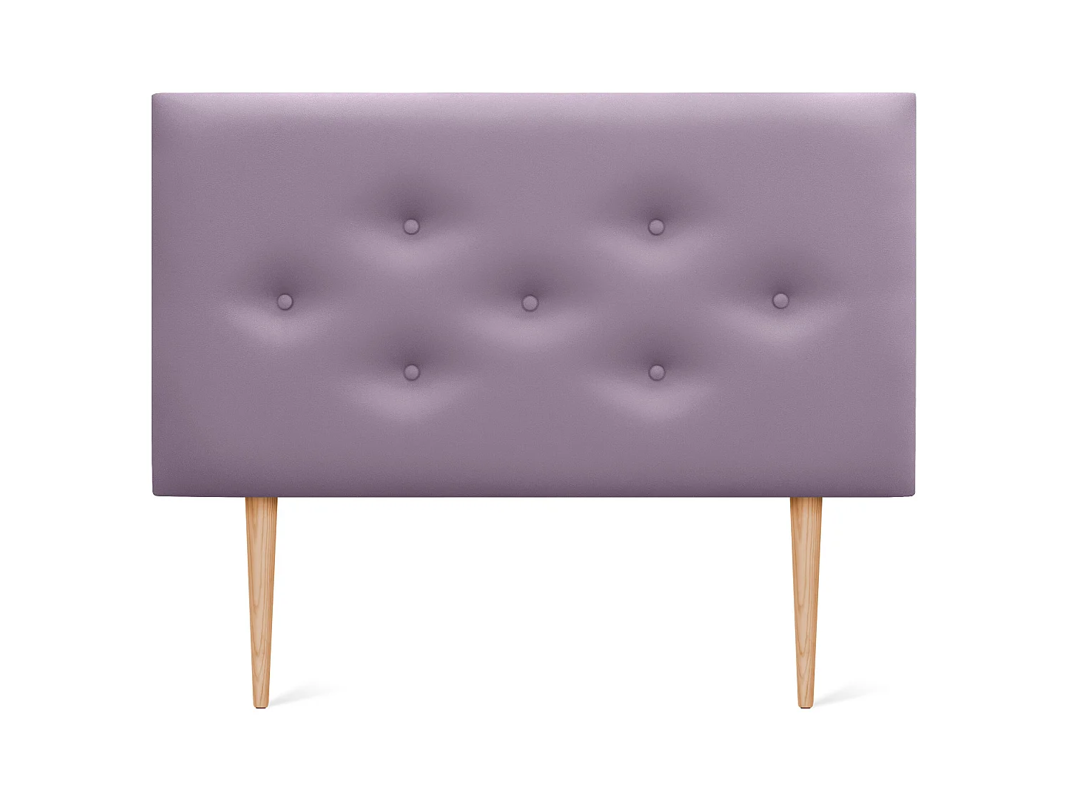 DHOME Tête de lit en simili cuir avec 3 rangées de boutons entrelacés Tête de lit rembourrée pour lit de luxe (Lilas, 105cm)