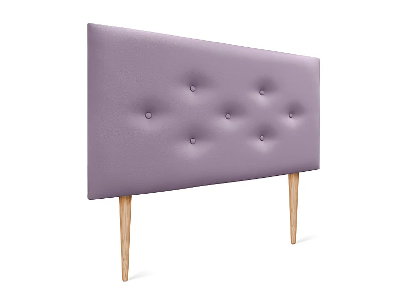 DHOME Tête de lit en simili cuir avec 3 rangées de boutons entrelacés Tête de lit rembourrée pour lit de luxe (Lilas, 105cm)
