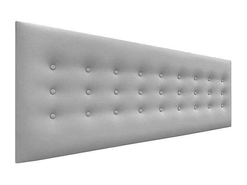 DHOME Kopfteil de Kunstleder mit 3 Knopfreihen gepolstertes luxuriöses Bettkopfteil (Gris Claro, 160cm)