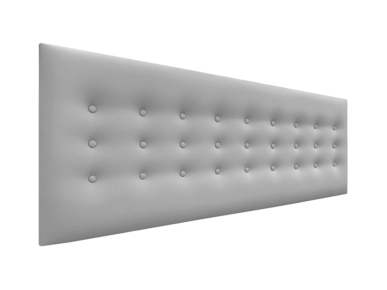 DHOME Kopfteil de Kunstleder mit 3 Knopfreihen gepolstertes luxuriöses Bettkopfteil (Gris Claro, 160cm)