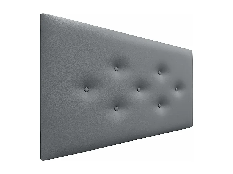 DHOME Kopfteil aus Kunstleder mit 3 versetzten Knopf-Reihen, luxuriös gepolstertes Bettkopfteil (Grau, 105cm)