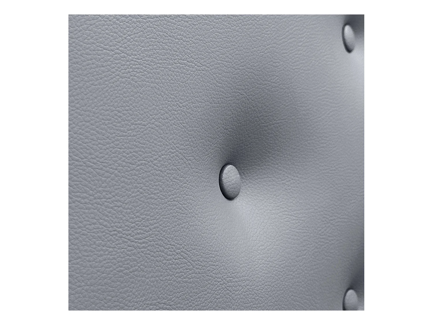 DHOME Tête de lit en simili cuir avec 3 rangées de boutons entrelacés Tête de lit rembourrée pour lit de luxe (Argent, 150cm)