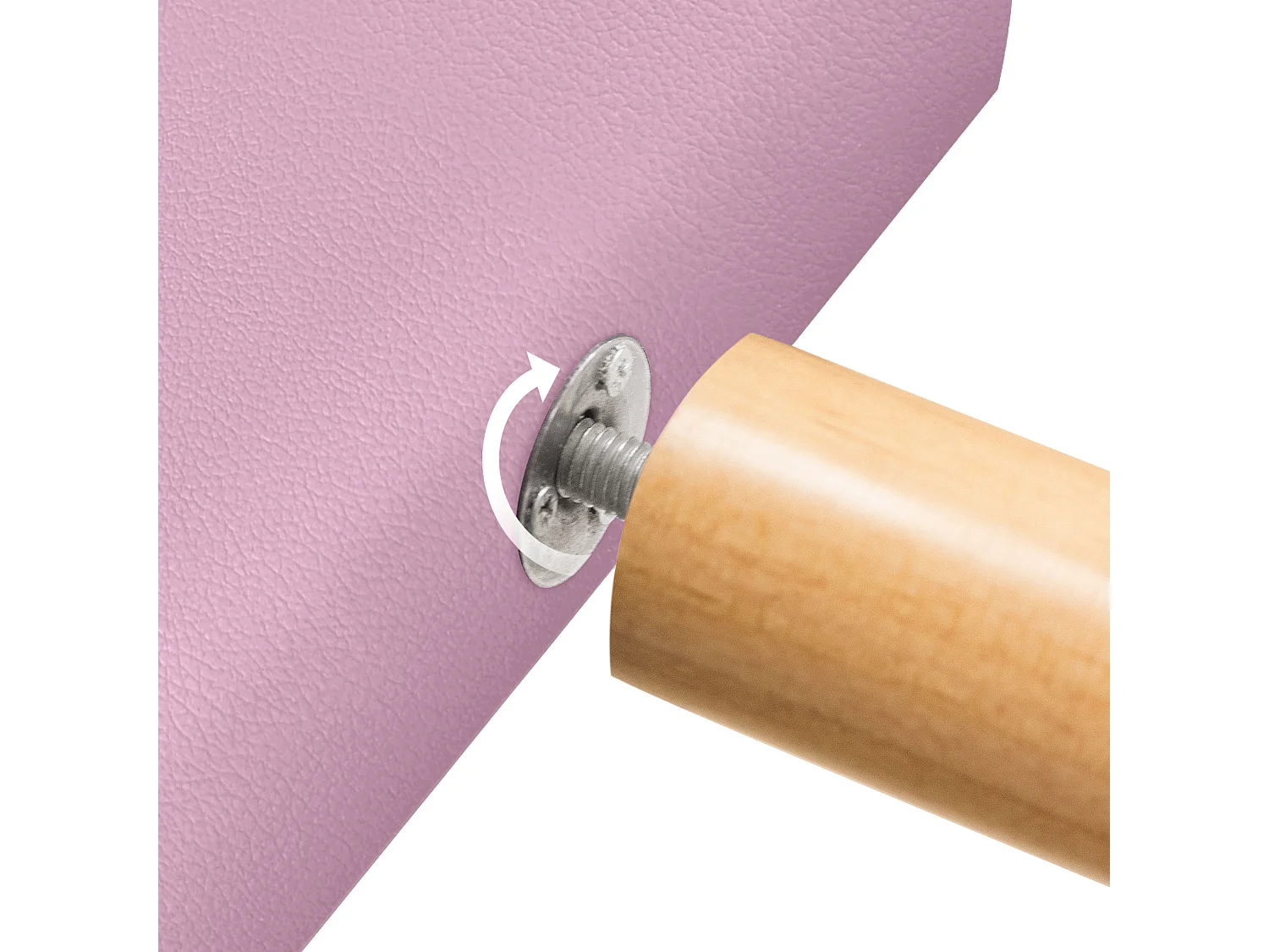 DHOME Testiera in ecopelle con 3 file di bottoni intrecciati Testiera imbottita per letto di lusso (Rosa, 110cm)