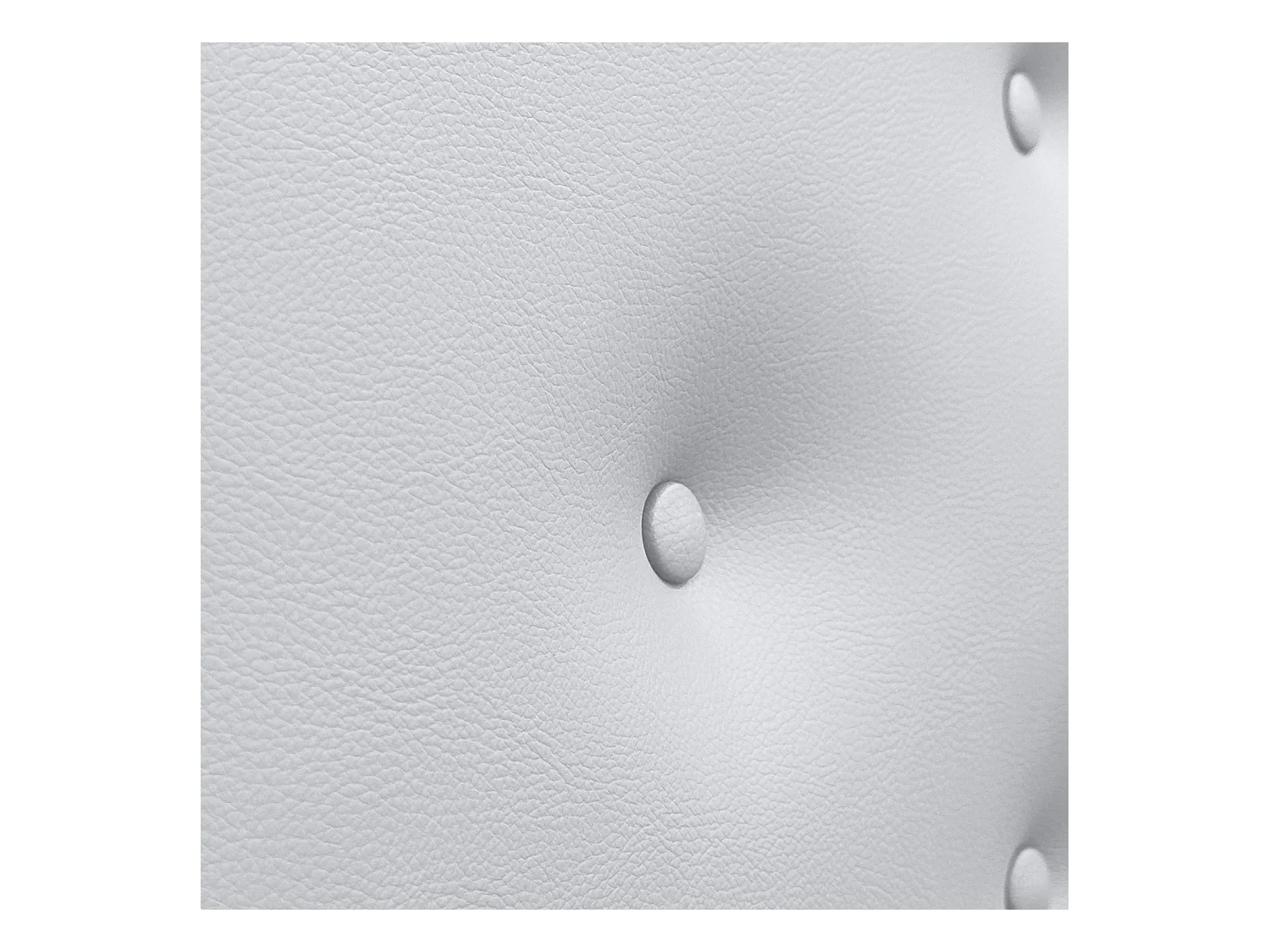 DHOME Testiera in Ecopelle con 3 File di Bottoni Alternati Testiera Imbottita Letto di Lusso (Bianco, 135cm)