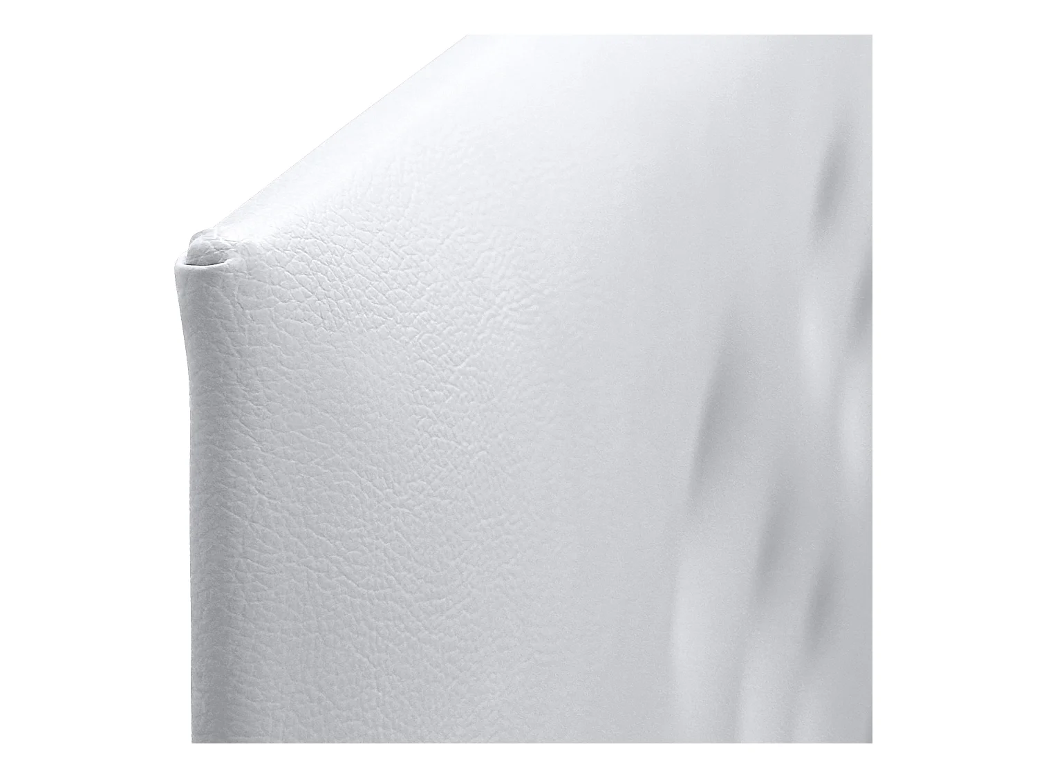 DHOME Testiera in Ecopelle con 3 File di Bottoni Alternati Testiera Imbottita Letto di Lusso (Bianco, 135cm)