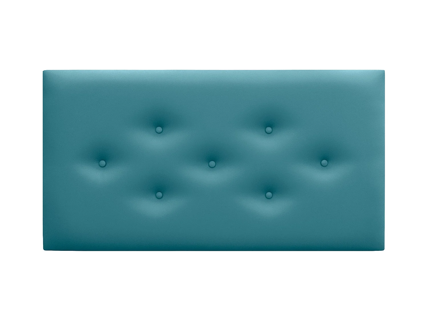 DHOME Tête de Lit en Similicuir avec 3 Rangées de Boutons Entrelacées Tête de Lit Rembourrée de Luxe (Turquoise, 90cm)