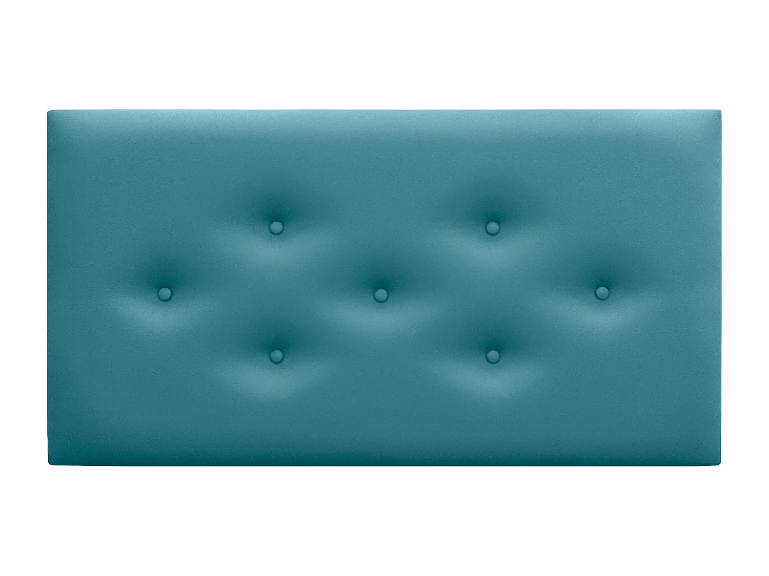 DHOME Tête de Lit en Similicuir avec 3 Rangées de Boutons Entrelacées Tête de Lit Rembourrée de Luxe (Turquoise, 90cm)