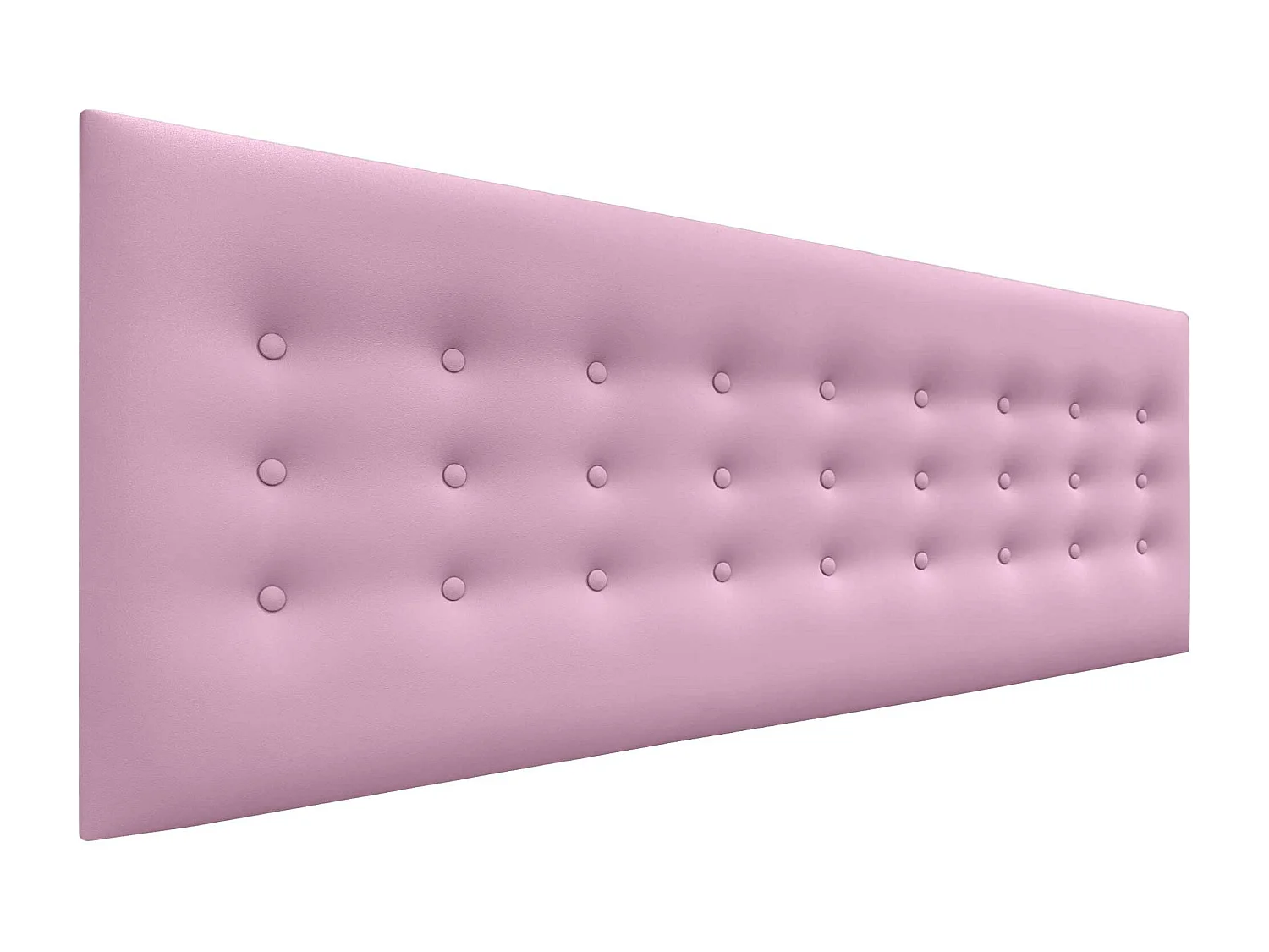 DHOME Cabeceira de Polipele com 3 Fileiras de Botões Cabeceira Estofada de Cama Luxuosa (Rosa, 150cm)