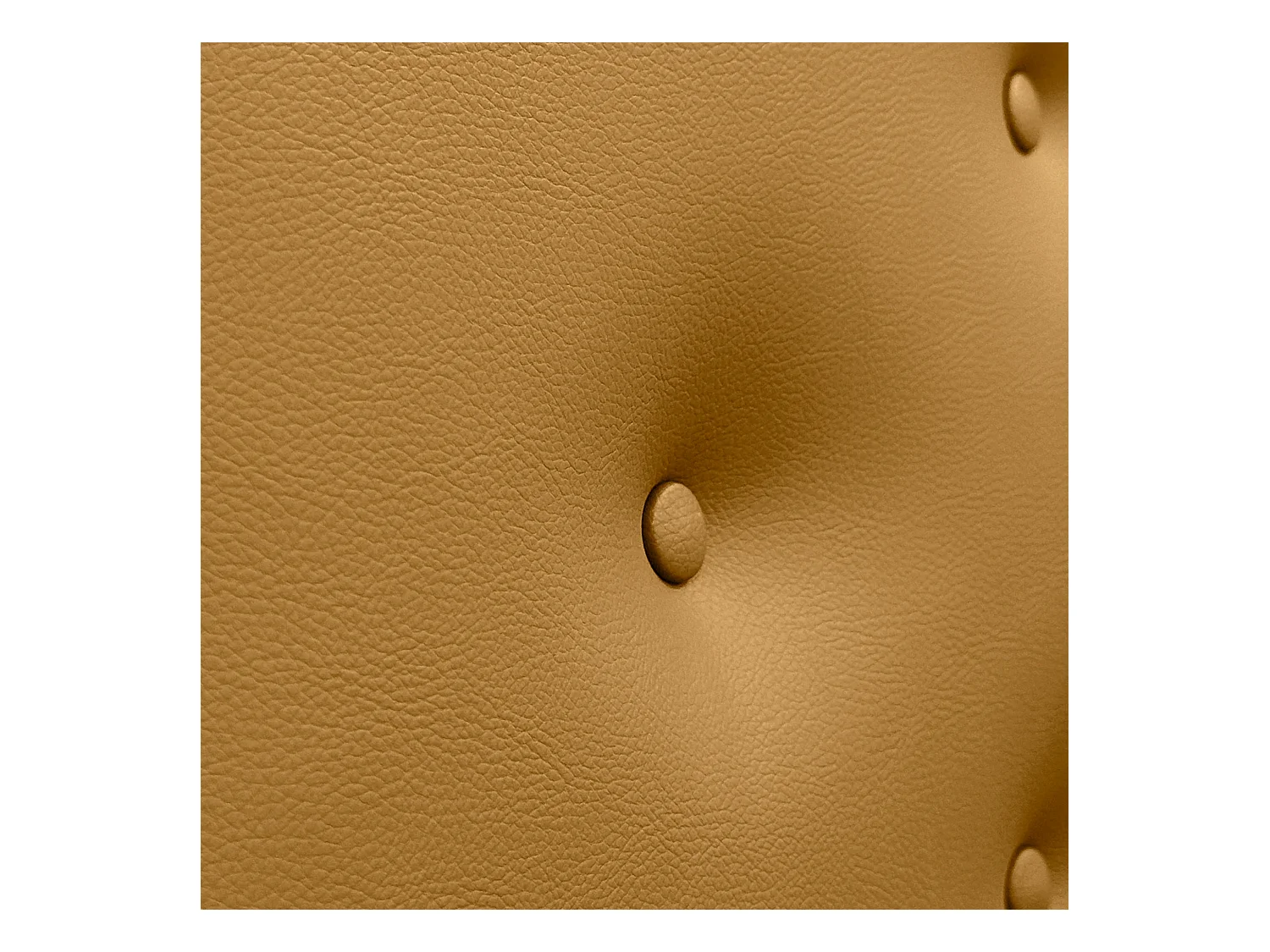 DHOME Tête de lit en simili cuir avec 3 rangées de boutons entrelacés Tête de lit rembourrée pour lit de luxe (Doré, 95cm)