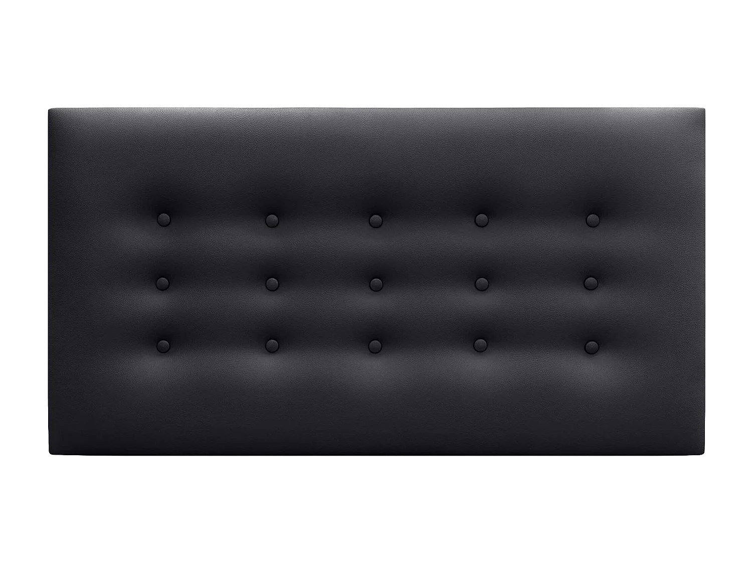 DHOME Hoofdbord de kunstleer met 3 rijen knopen gepolsterd luxe hoofdbord voor bed (Negro, 90cm)