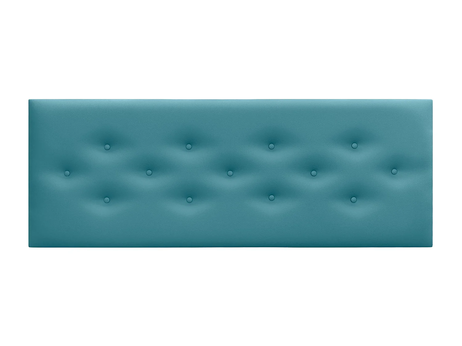 DHOME Tête de Lit en Similicuir avec 3 Rangées de Boutons Entrelacées Tête de Lit Rembourrée de Luxe (Turquoise, 160cm)