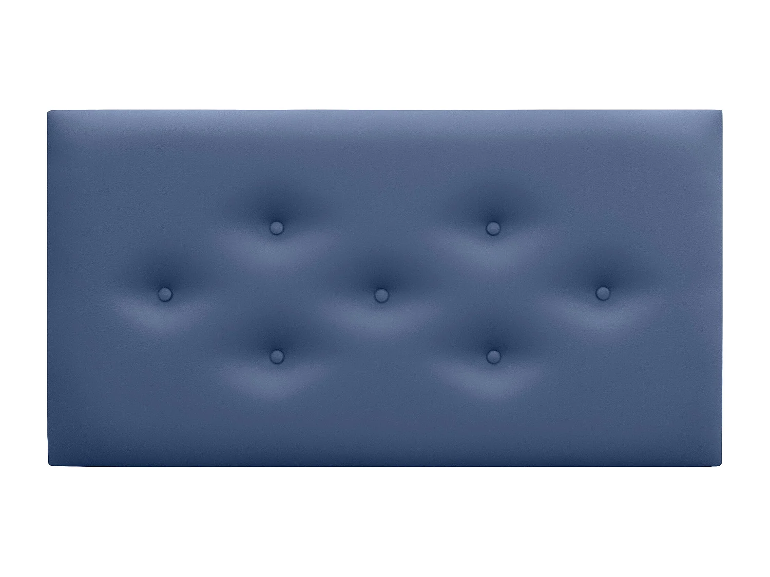 DHOME Tête de Lit en Similicuir avec 3 Rangées de Boutons Entrelacées Tête de Lit Rembourrée de Luxe (Bleu, 105cm)