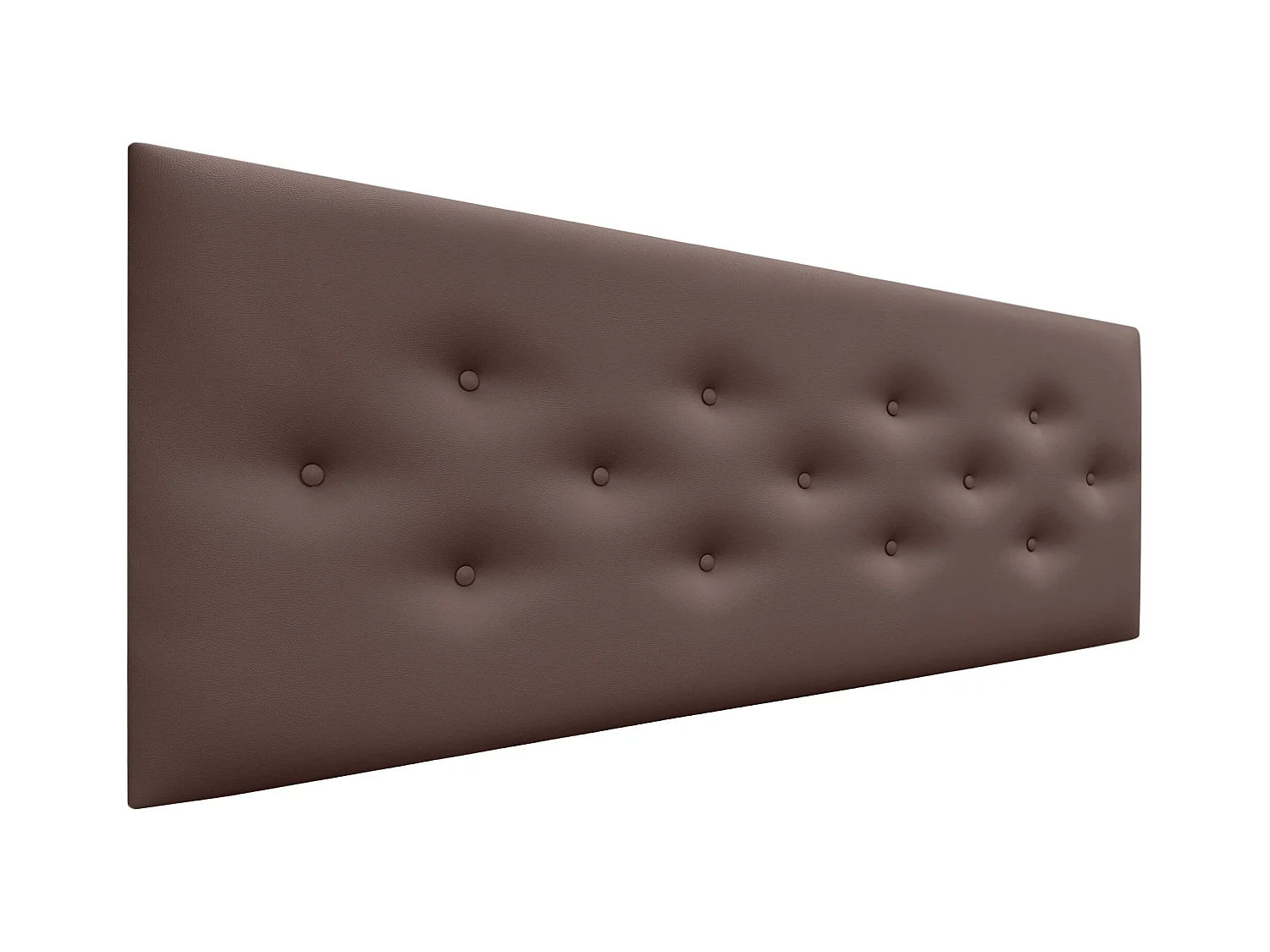 DHOME Tête de Lit en Similicuir avec 3 Rangées de Boutons Entrelacées Tête de Lit Rembourrée de Luxe (Chocolat, 150cm)
