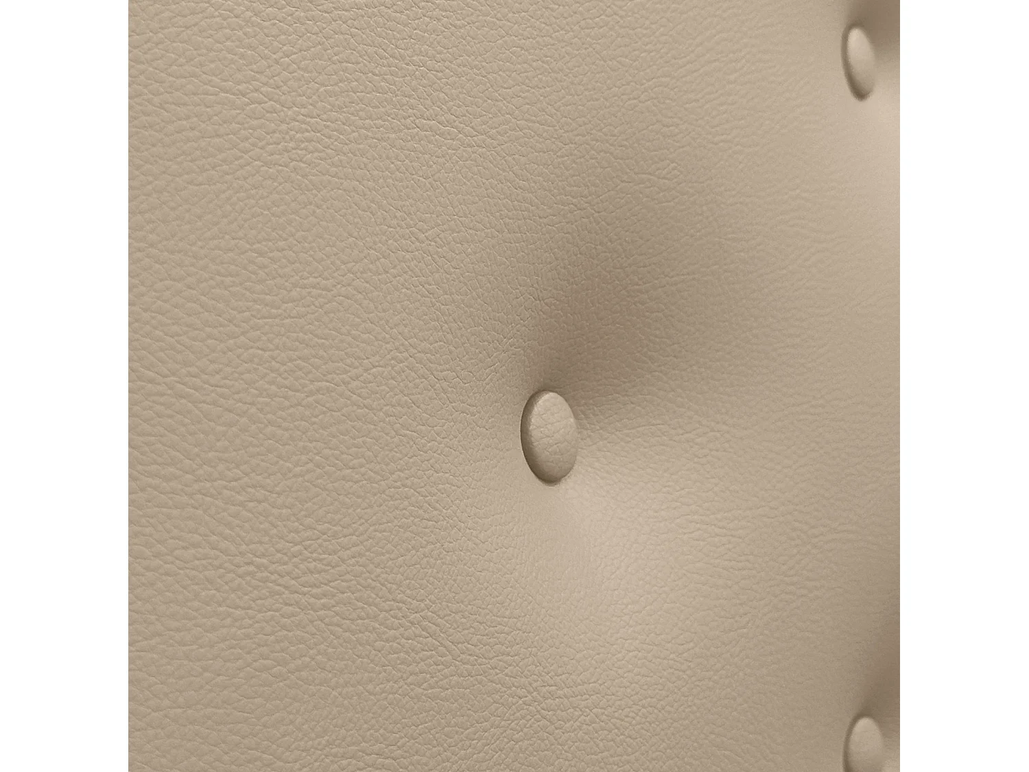 DHOME Kunstleder-Kopfteil mit 3 versetzten Knopfreihen und Füßen, luxuriöses gepolstertes Bettkopfteil (Beige, 150cm)