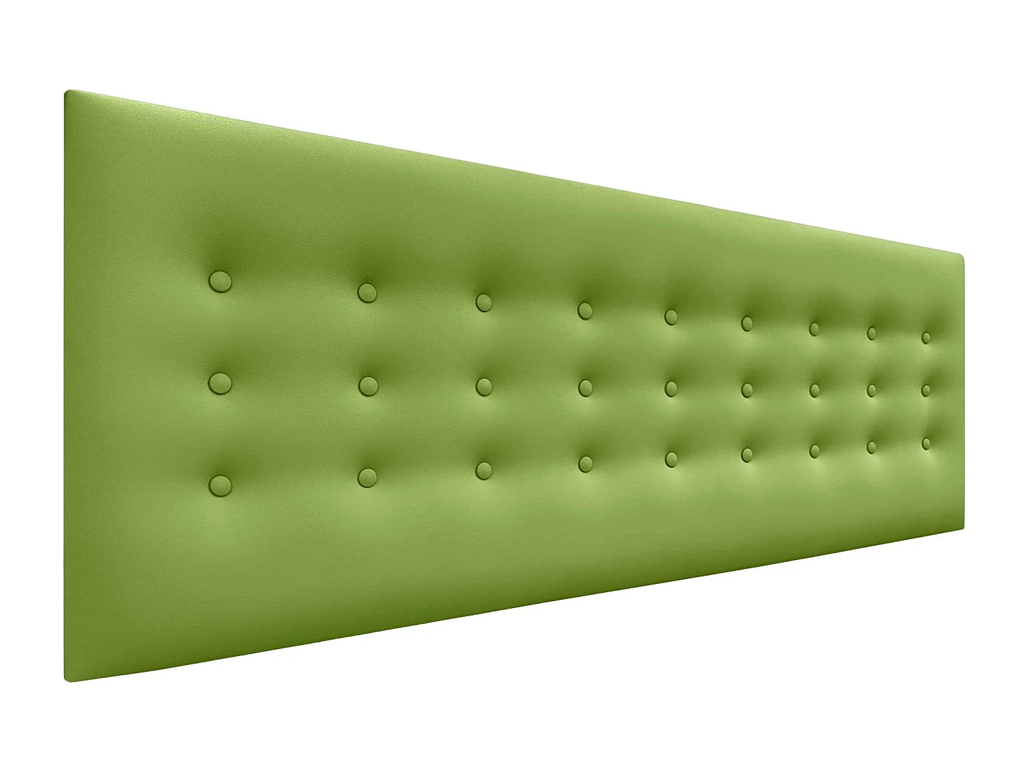 DHOME Kopfteil de Kunstleder mit 3 Knopfreihen gepolstertes luxuriöses Bettkopfteil (Verde, 150cm)