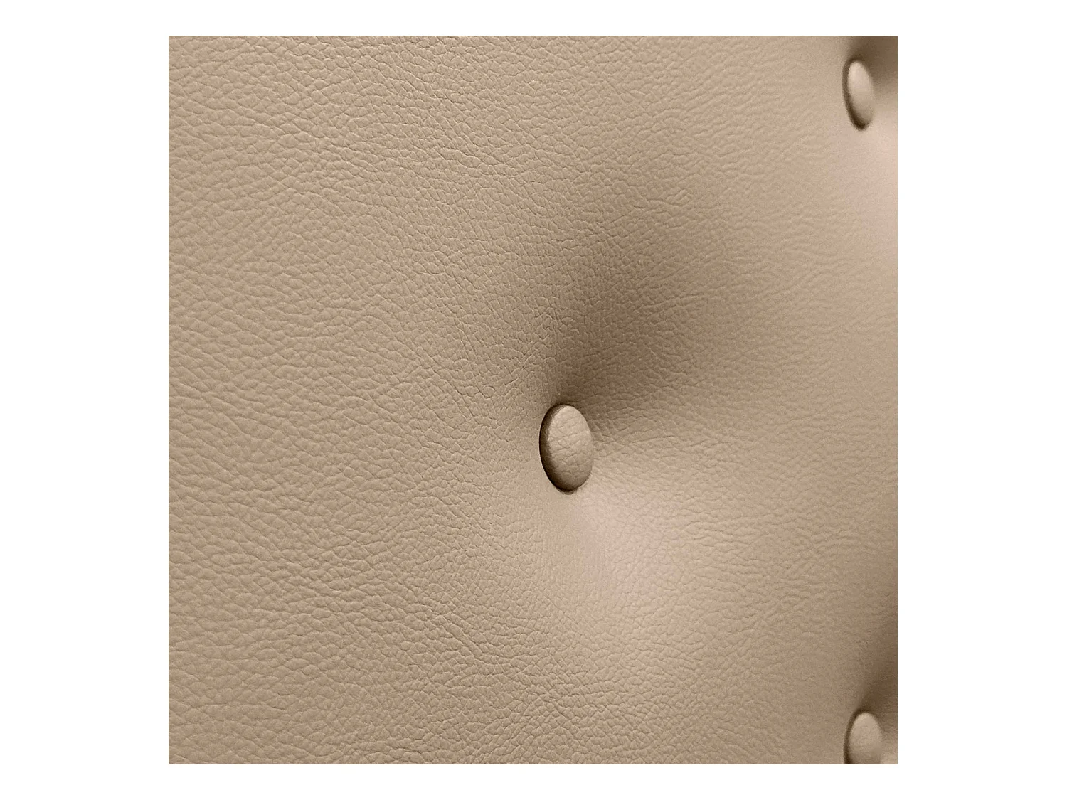 DHOME Tête de Lit en Similicuir avec 3 Rangées de Boutons Entrelacées Tête de Lit Rembourrée de Luxe (Champagne, 180cm (2 pièces))