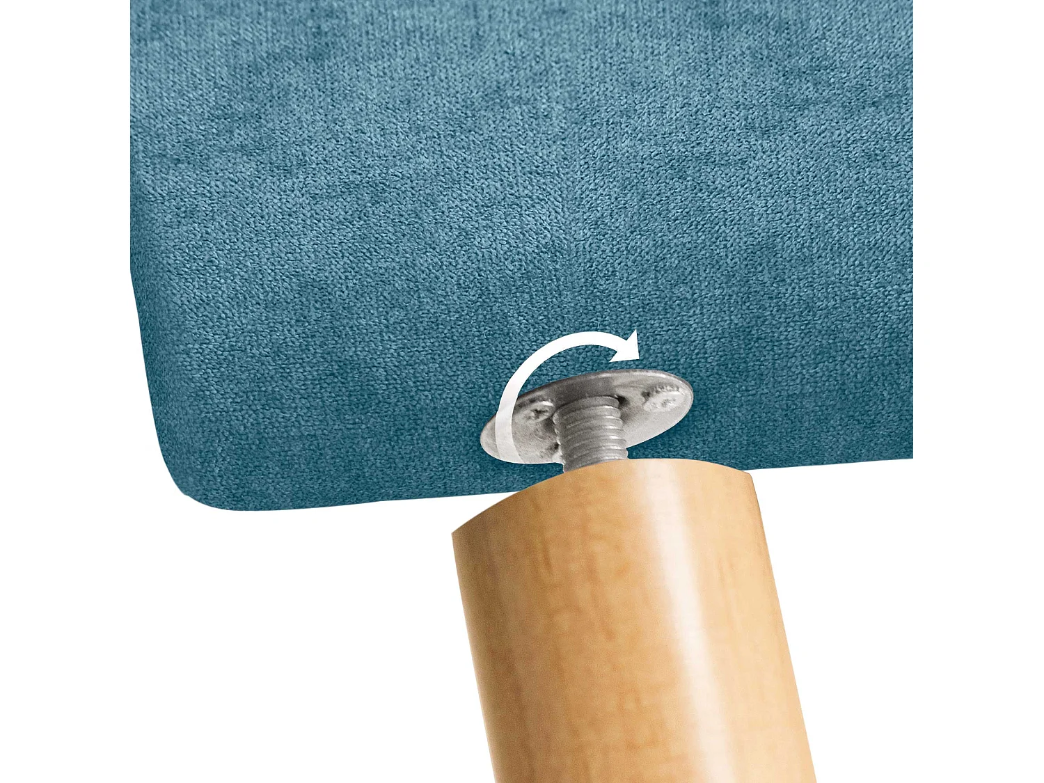 DHOME Tête de Lit en Tissu ACUALINE avec 3 Rangées Entrelacées de Boutons et Pieds Tête de Lit Capitonnée de Luxe(Turquoise, 160cm)