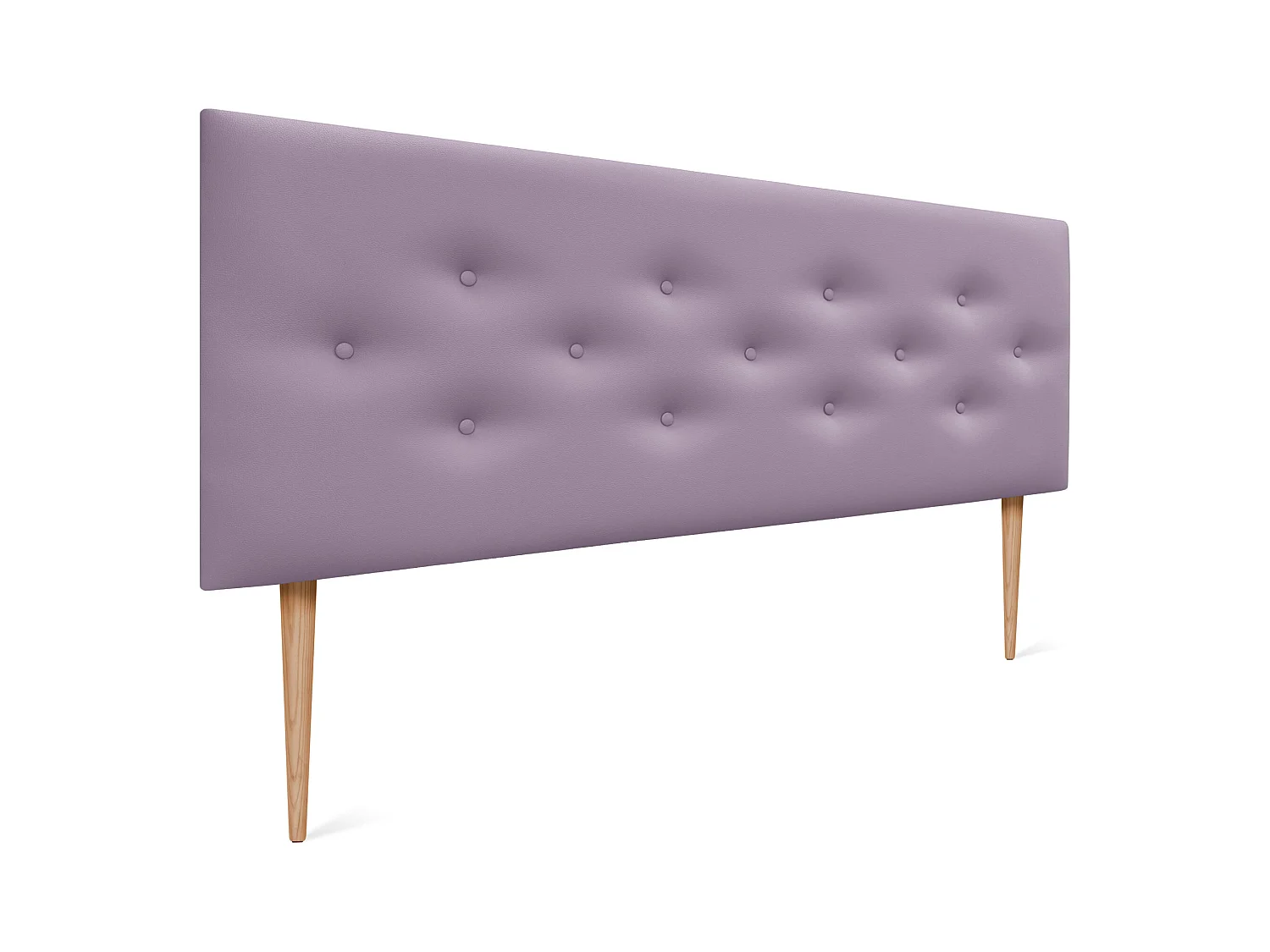 DHOME Tête de lit en simili cuir avec 3 rangées de boutons entrelacés Tête de lit rembourrée pour lit de luxe (Lilas, 160cm)