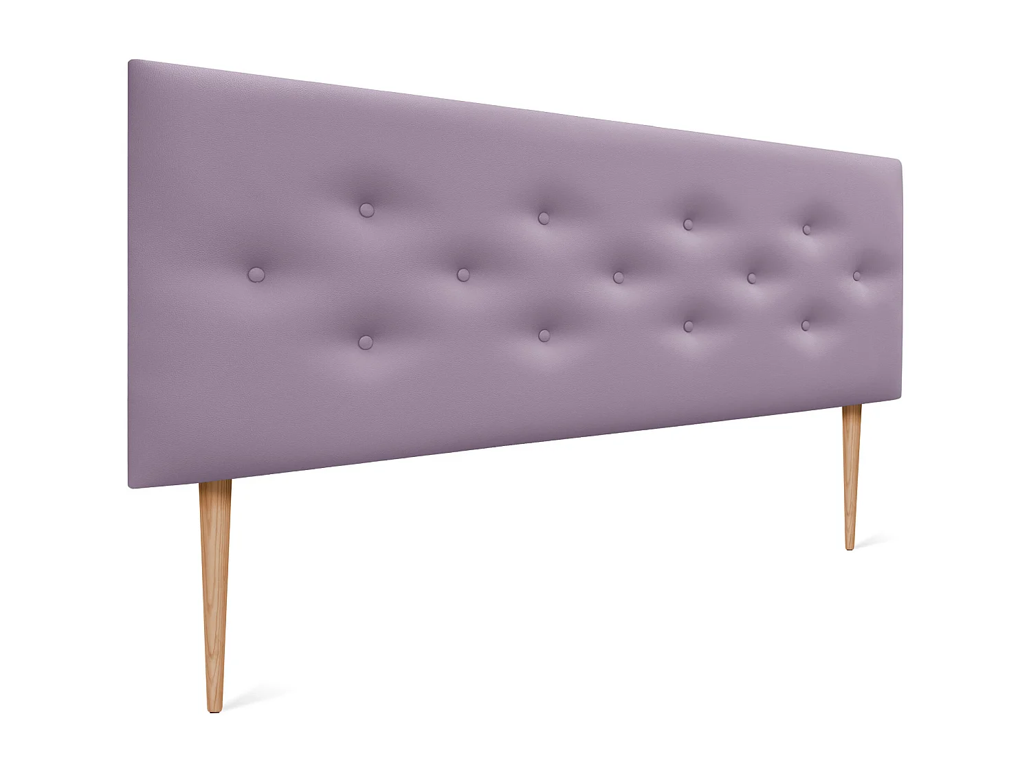 DHOME Tête de lit en simili cuir avec 3 rangées de boutons entrelacés Tête de lit rembourrée pour lit de luxe (Lilas, 160cm)