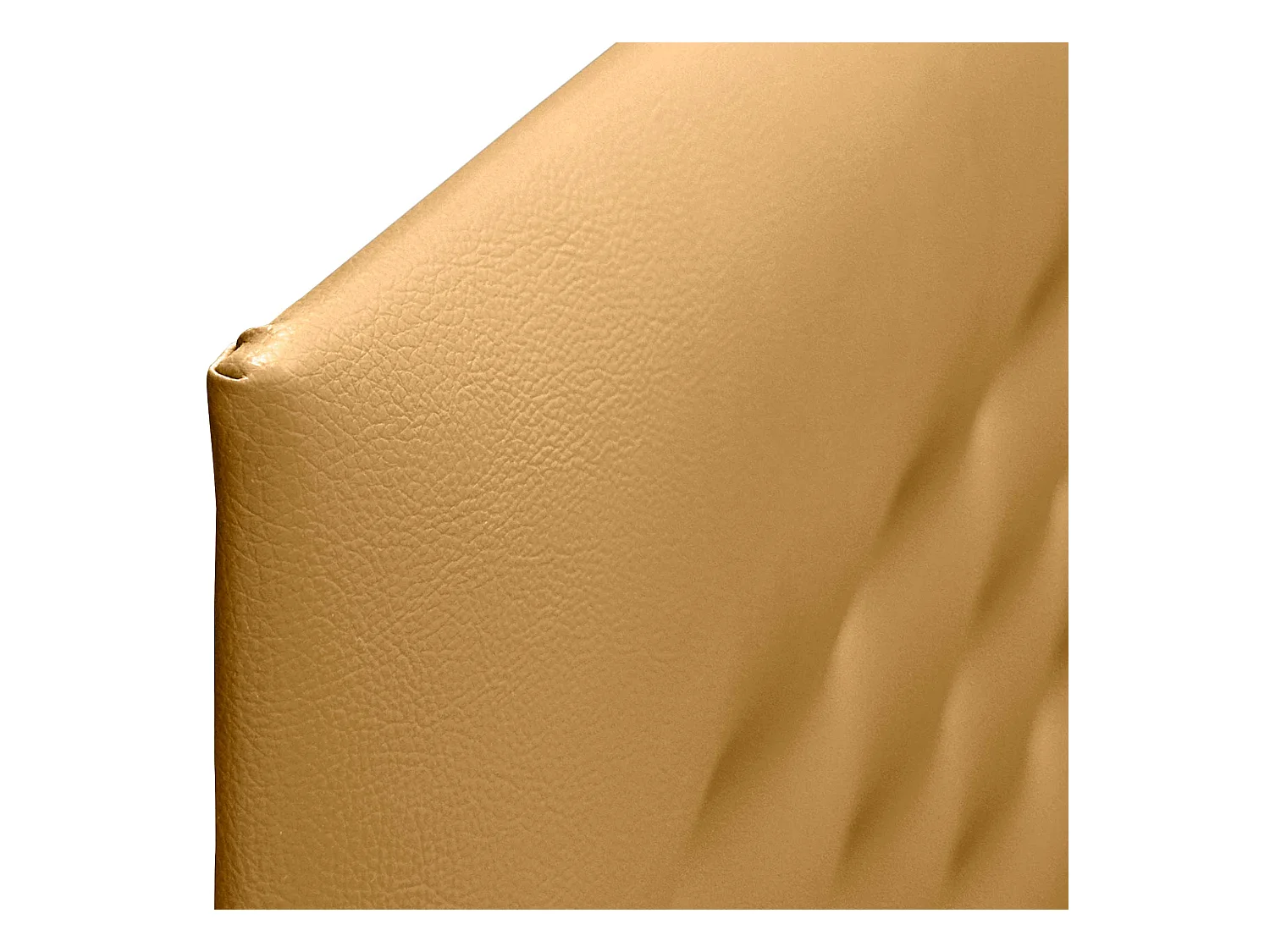 DHOME Testiera in ecopelle con 3 file di bottoni Testiera imbottita per letto di lusso (Dorato, 105cm)