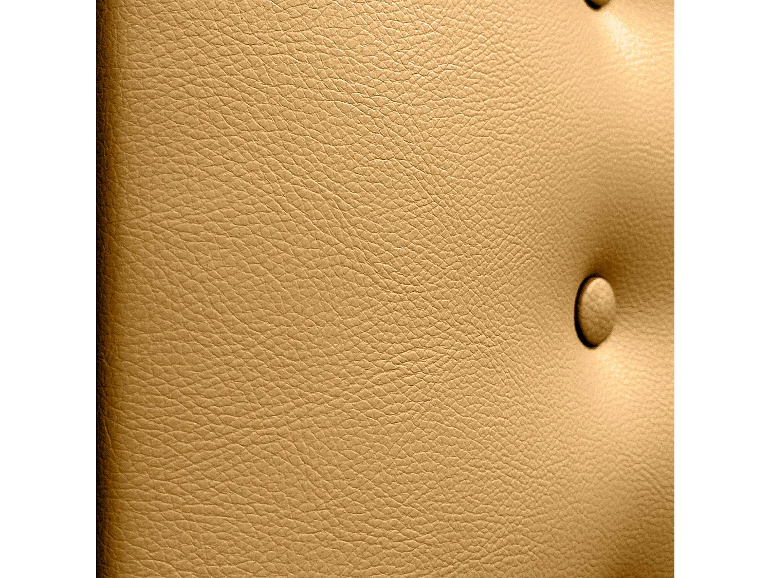 DHOME Tête de lit en simili cuir avec 3 rangées de boutons Tête de lit rembourrée pour lit de luxe (Doré, 105cm)