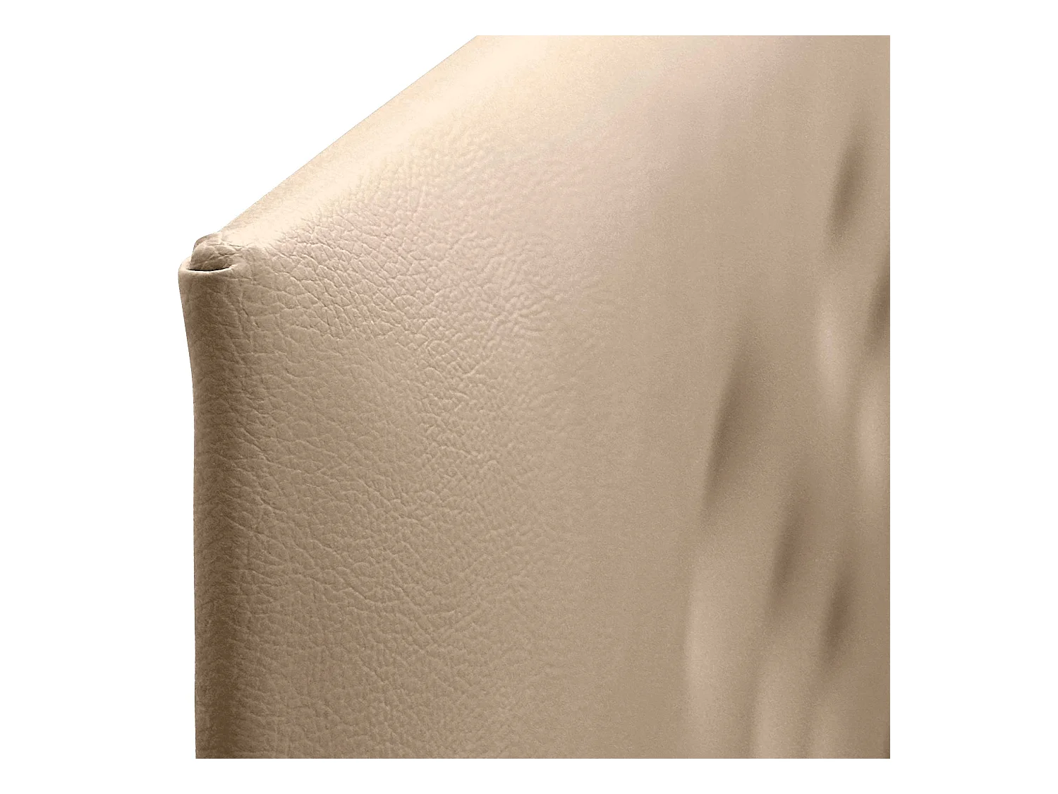 DHOME Tête de Lit en Similicuir avec 3 Rangées de Boutons Entrelacées Tête de Lit Rembourrée de Luxe (Champagne, 95cm)