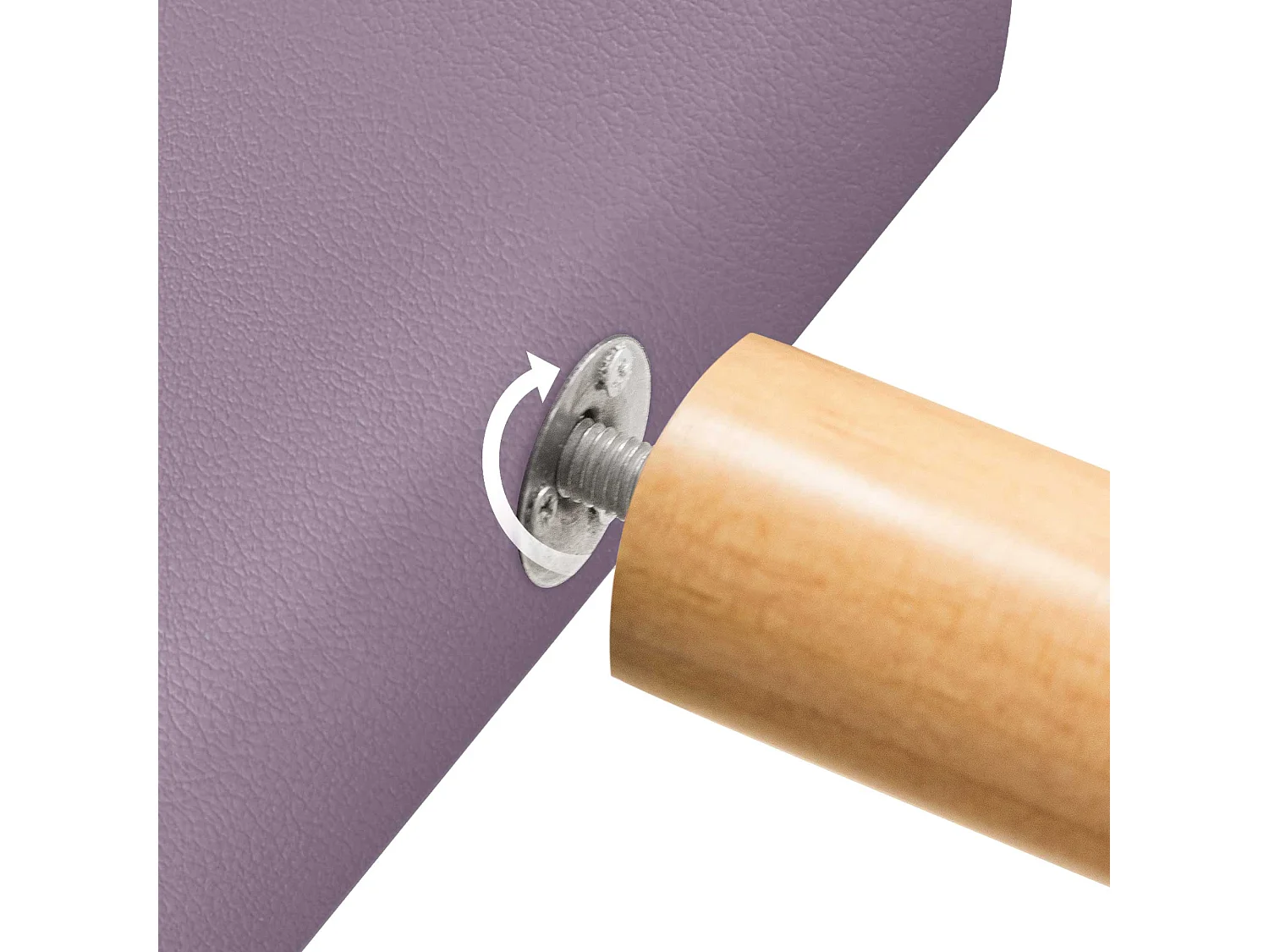 DHOME Testiera in ecopelle con 3 file di bottoni Testiera imbottita per letto di lusso (Lilla, 110cm)