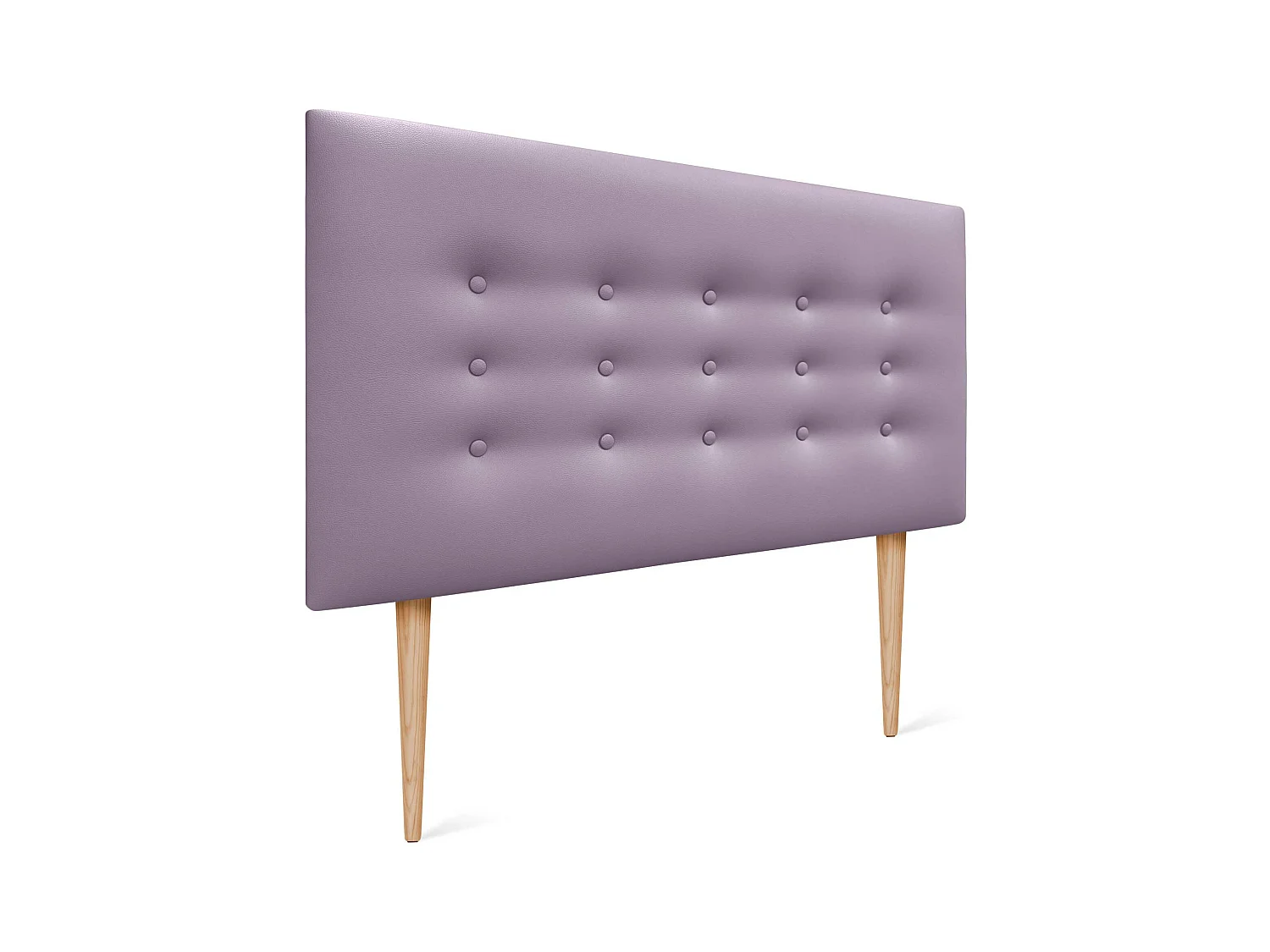 DHOME Testiera in ecopelle con 3 file di bottoni Testiera imbottita per letto di lusso (Lilla, 110cm)